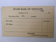 State Bank Of Newfane New York 1938 Vintage Postcard picture