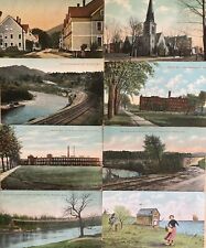 Lot of 8 Antique Various Massachusetts Postcards Westfield Russell Woronoco picture