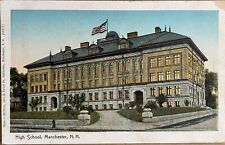 Manchester NH HIGH School Copper Windows New Hampshire Vintage Postcard c1900 picture