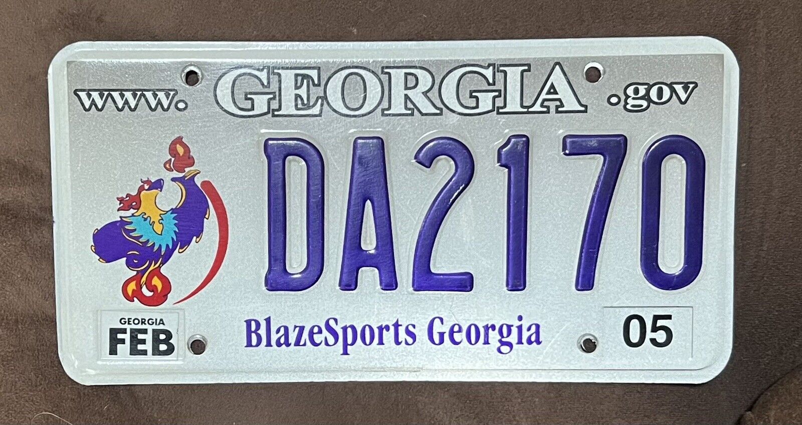 Georgia “Blaze Sports Georgia” License Plate