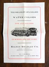 Milton Bradley Standard Water Colors Booklet Advertisement Ephemera picture