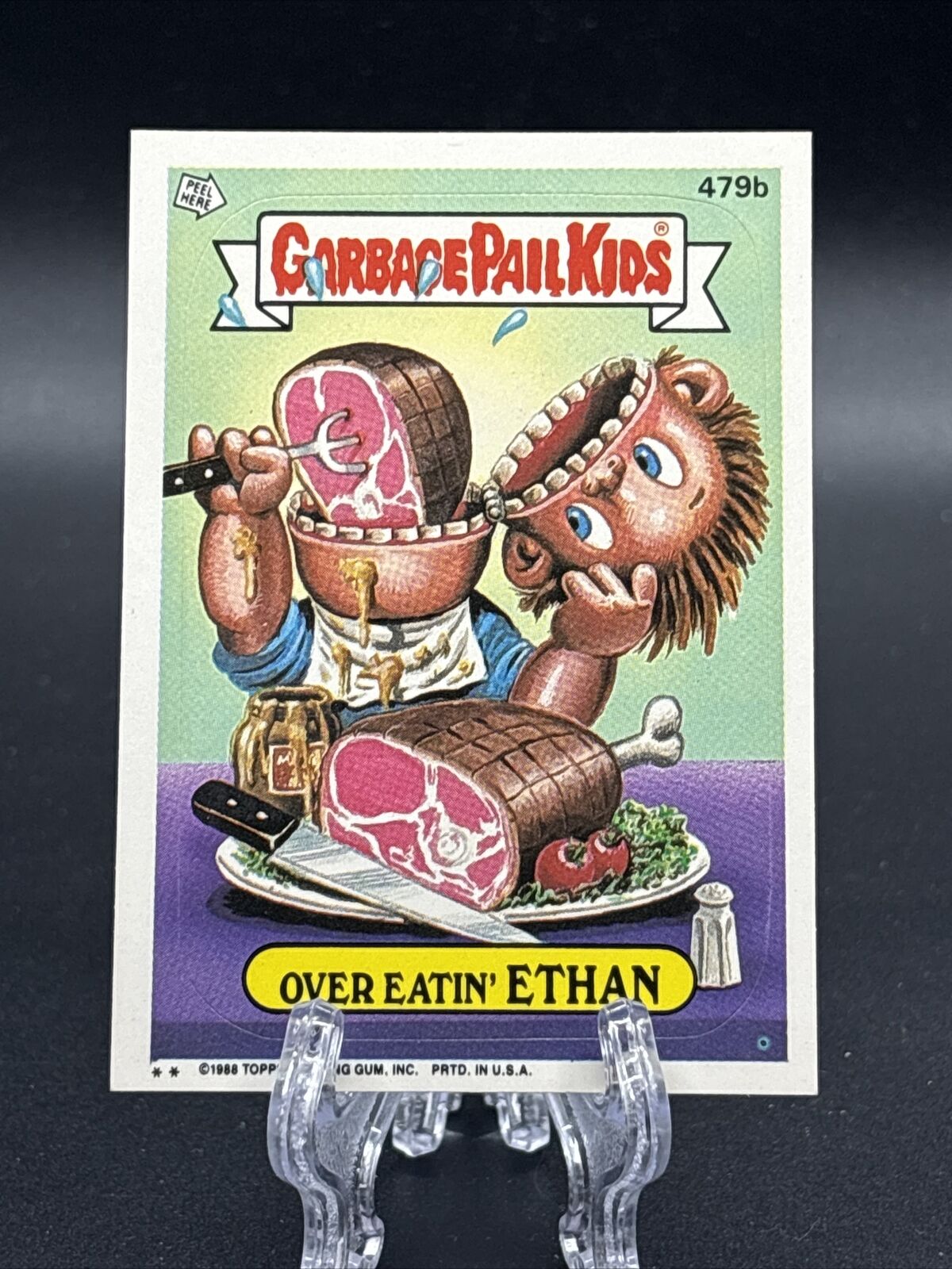 1988 Topps Garbage Pail Kids Over Eatin’ Ethan R28229