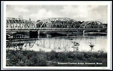 Postcard Brunswick-topsham Bridge, Brunswick, Maine  ME H62 picture