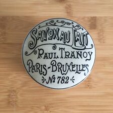 Round Lidded Soap Dish Paul Tranoy France Savon au Lait Paris Bruxelles picture