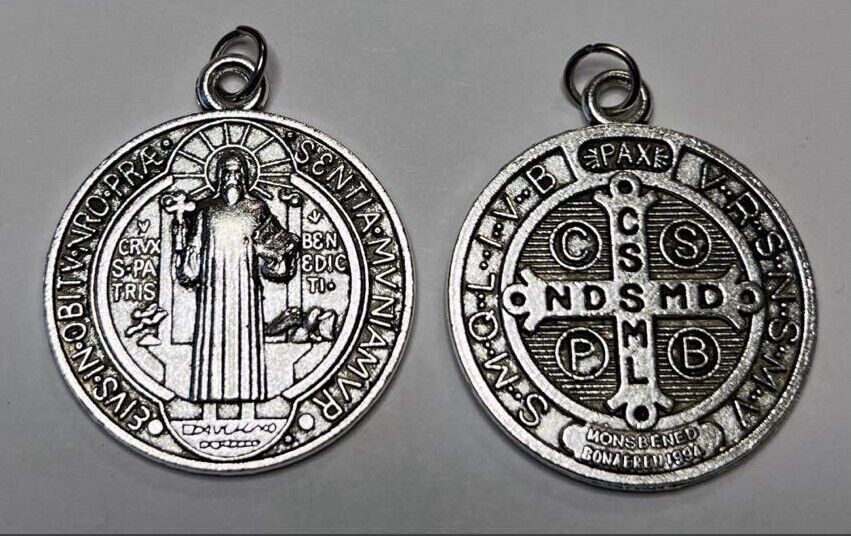 Saint St. Benedict of Nursia Medal Pendant Protection Against Evil