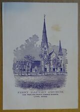 1898 First Baptist Church Lynn Ma. Booklet (weekly calendar) Tillman B Johnson picture