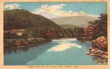 Camel's Hump from Winooski River, Vermont, VT, Linen Vintage Postcard e7828 picture