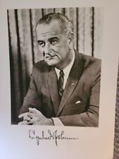 Autographed portrait photo. President Lyndon B. Johnson. B&W 9.75 x 6.25 inches picture
