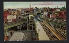 VTG Postcard, Antique, Marshfield Ave, Chicago, Station Metropolitan Railroad picture