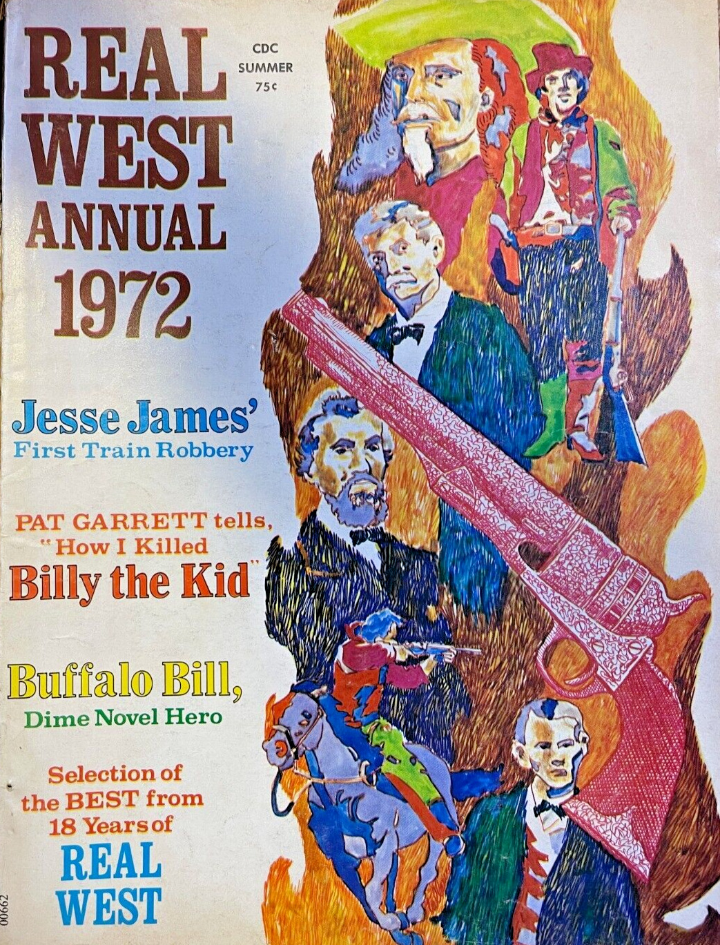 Real West Magazine Summer 1972 Billy the Kid Buffalo Bill Jesse James