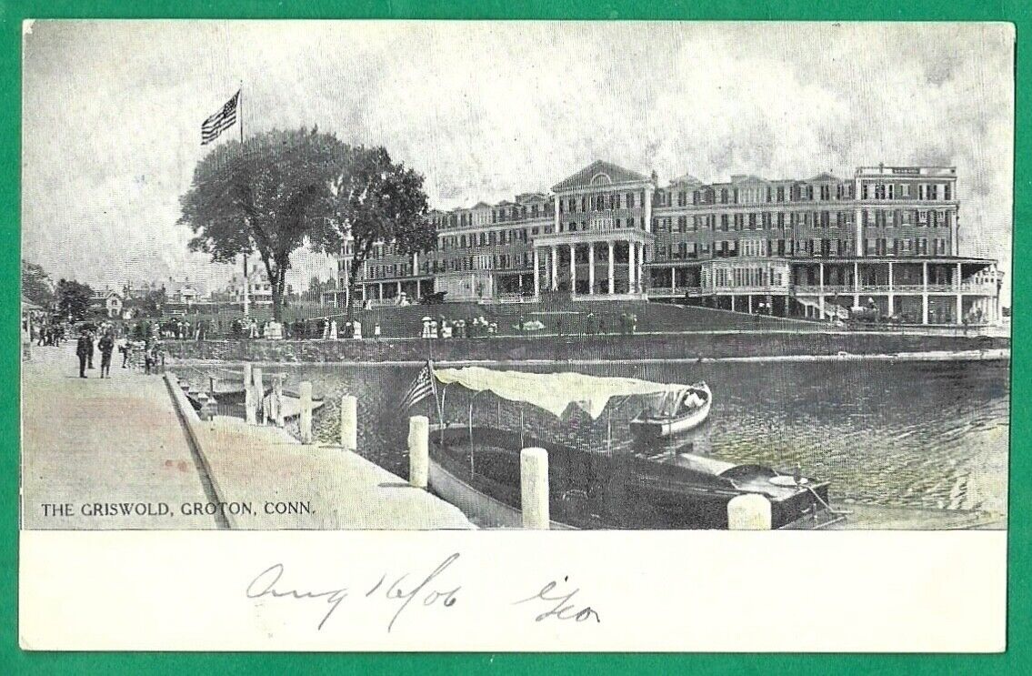 The Griswold Hotel Groton Connecticut Antique 1906 Postcard