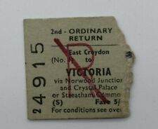 Railway Ticket East Croydon to Victoria 2nd class BRB(S) #4915 picture