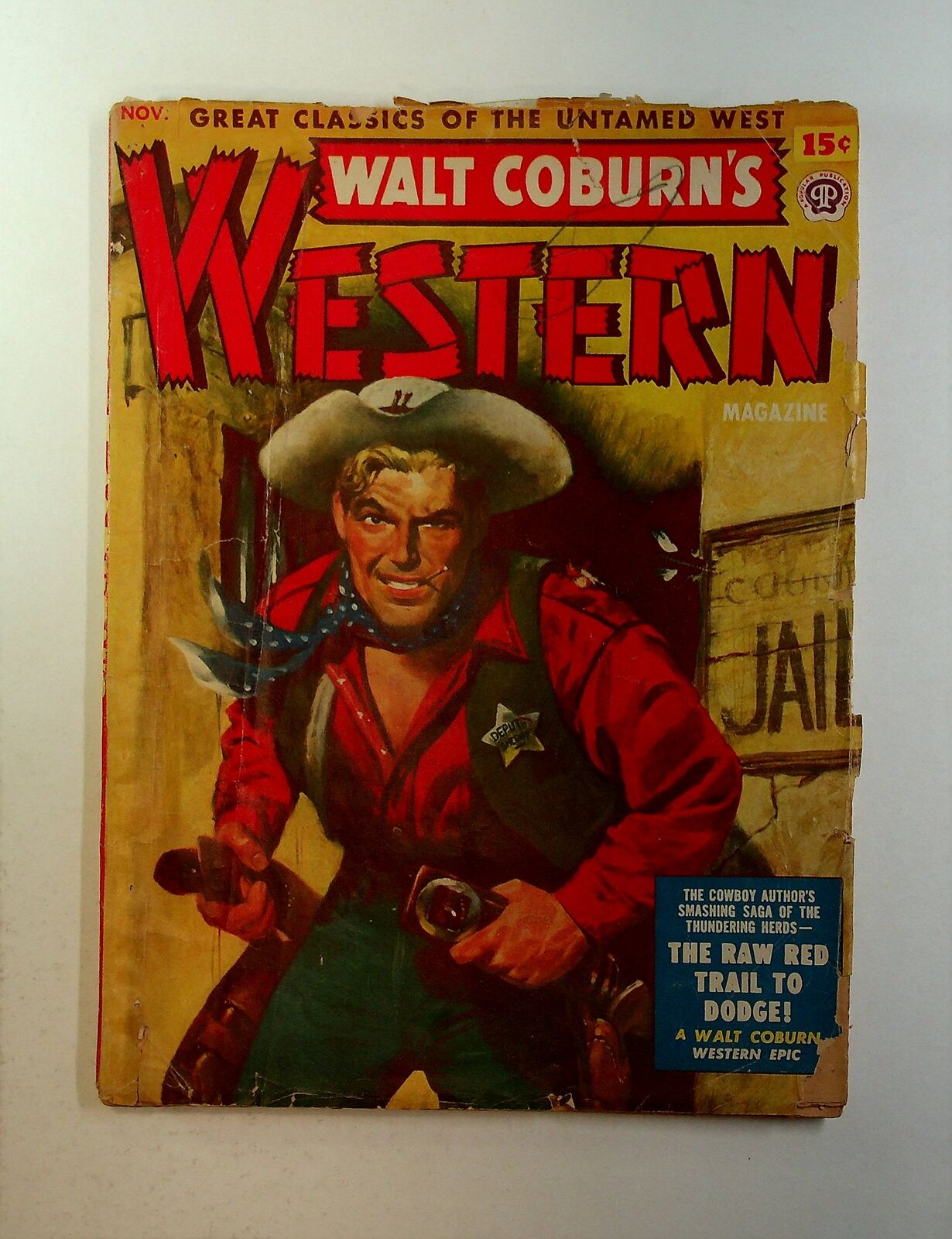Walt Coburn's Western Magazine Pulp Nov 1949 Vol. 1 #1 GD TRIMMED