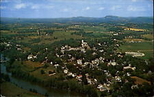 Vergennes Vermont aerial view ~ 1960s vintage postcard picture