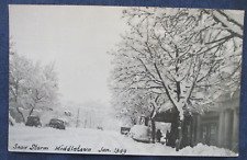 RP Middletown Street Scene Snow Storm Jan 1949 Postcard picture