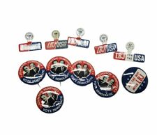 1964 LBJ Lyndon Johnson Hubert Humphrey Vote Democratic Tab Pin Button Lot picture