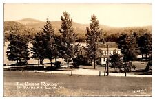 RPPC The Cross Roads on Fairlee Lake, Old Cars, c. 1930, Vermont picture