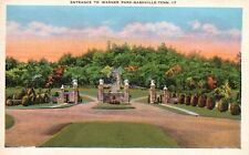 Postcard TN Nashville Tennessee Warner Park Entrance Linen Vintage PC J2546 picture