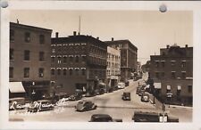 Brattleboro, VT: RPPC Lower Main Street, vintage Vermont Real Photo Postcard picture