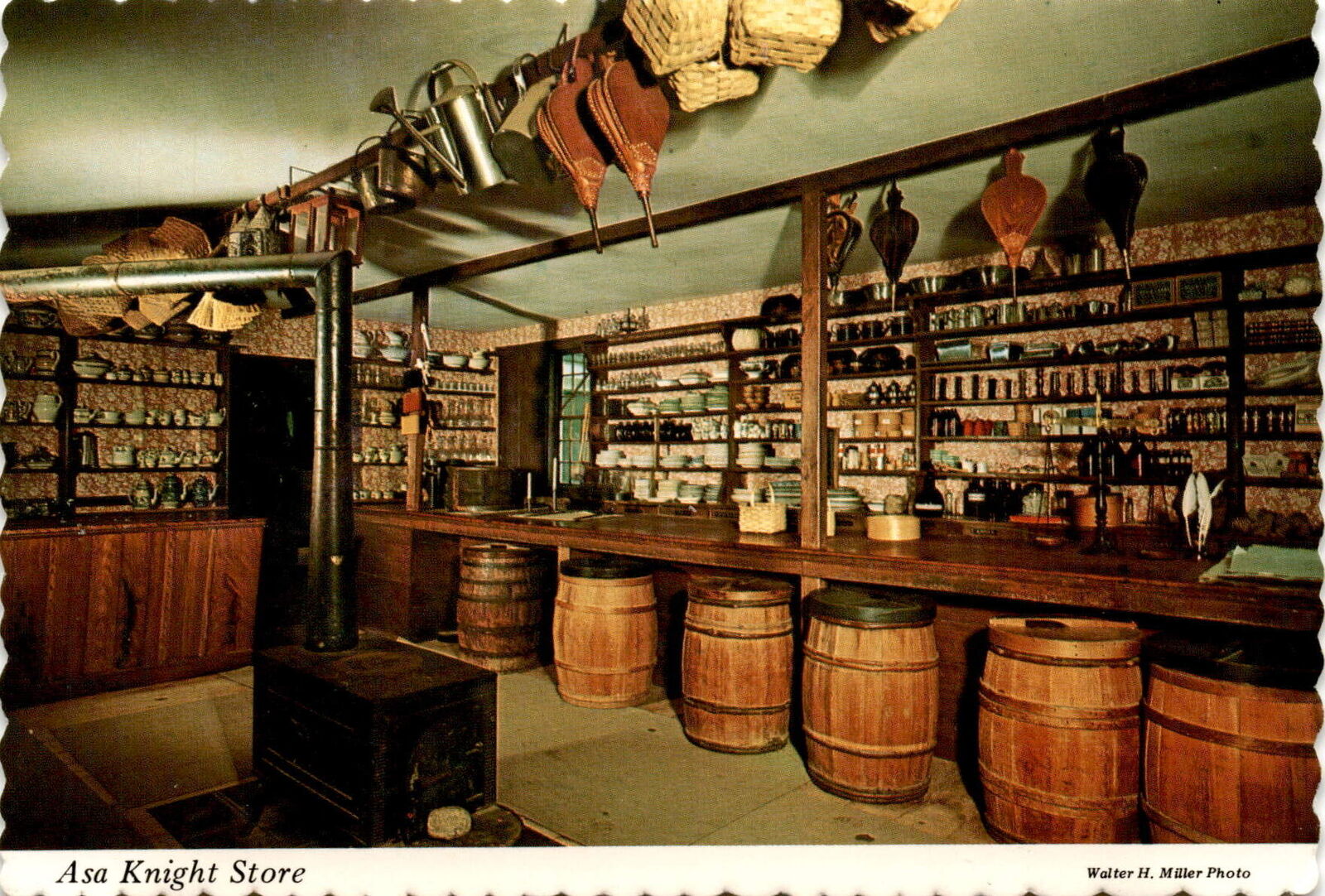Asa Knight Store, Dummerston, Vermont, general store, Old Sturbridge Vi Postcard