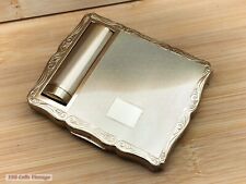 Stratton Art Deco with Lipstick Holder Gold-Vintage Ladies Powder Compact -0ye picture