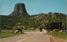 Close Encounters Third Kind Mountain Devils Tower Sundance Wyoming Postcard UNP picture