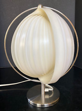 MCM Table Lamp Moon Sphere Verner Panton Danish Style Collapsible Shade 15.5