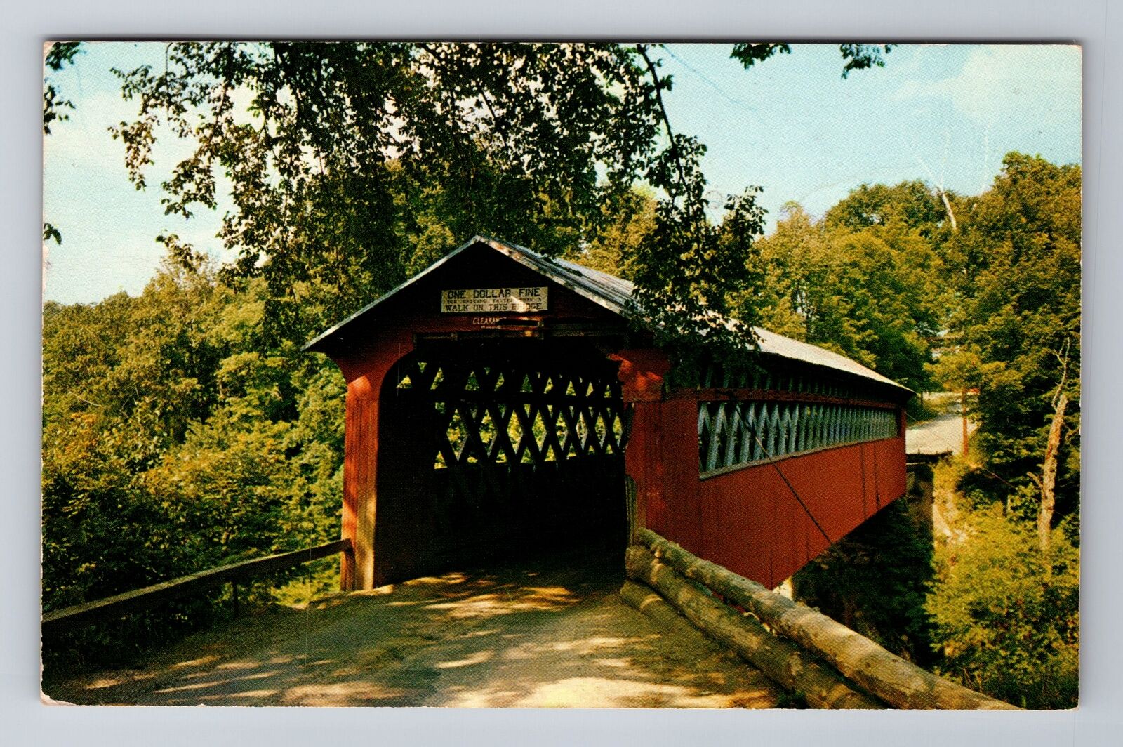 East Arlington VT-Vermont, Old Covered Chiselville Bridge Vintage c1958 Postcard