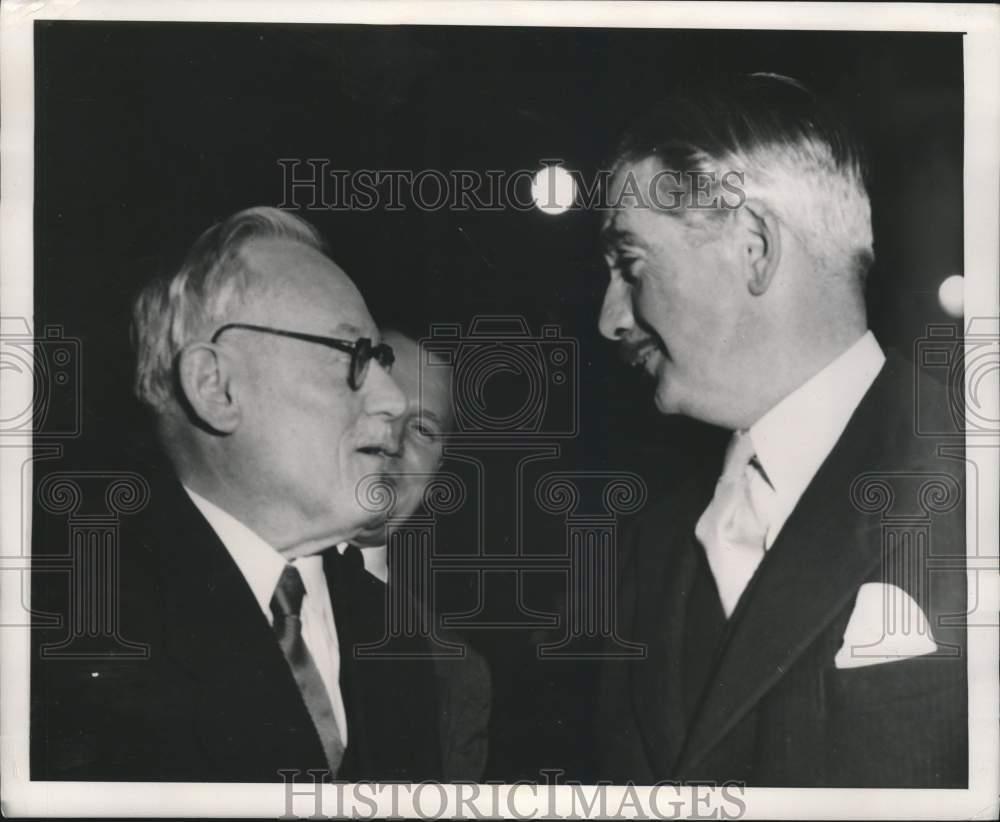 1951 Press Photo Andrei Vishinsky & Anthony Eden at UN meeting in Paris, France