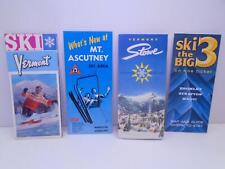 VINTAGE VERMONT SKI RESORT BROCHURE MAP LOT OF 4 STOWE ASCUTNEY +  G64 picture