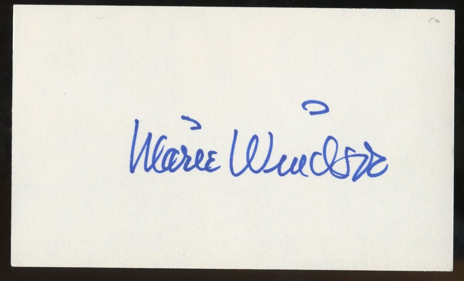 Marie Windsor d2000 signed autograph auto 3x5 Cut American Actress Force of Evil