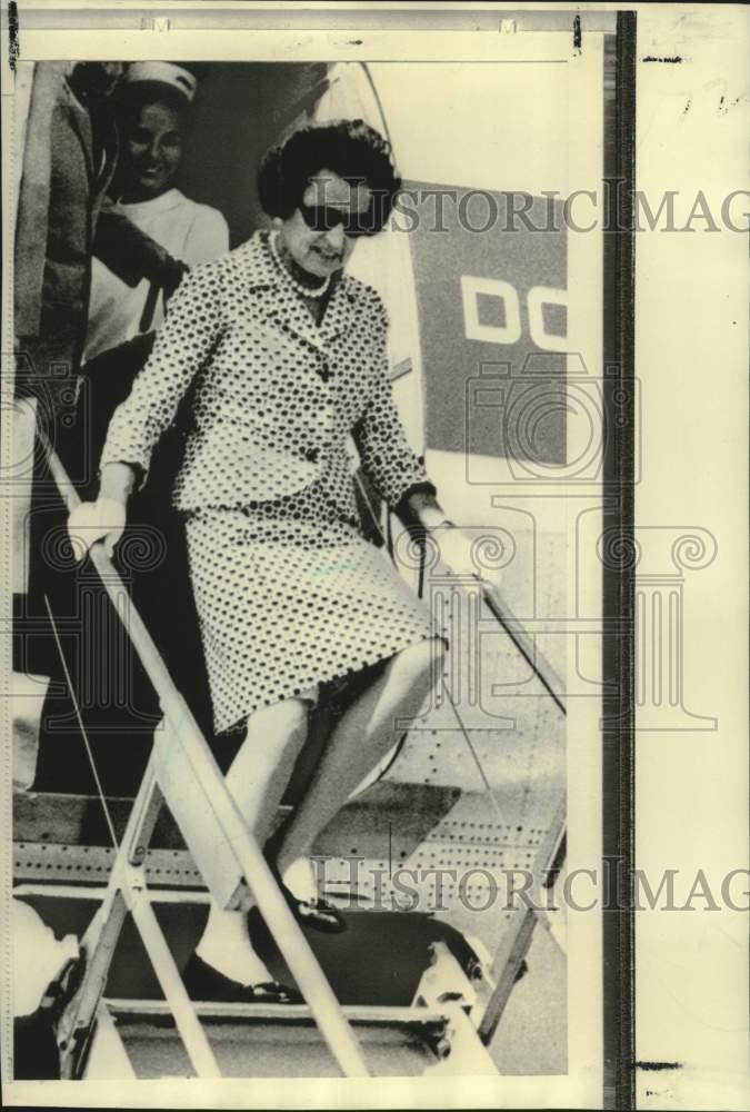 1970 Press Photo Rose Kennedy arrives in Athens, Greece - now14604