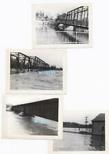 Old Photos Flooding Riverwood Bridge Railroad Trestle Noblesville, IN  1940s picture