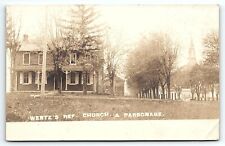 c1910 MONTGOMERY COUNTY PA WENTZ'S REFORMED CHURCH PARSONAGE RPPC POSTCARD P4110 picture