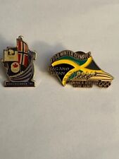 Olympic Pin 1994 Lillehammer Team Canada & 1998 Nagano Team Jamaica BobSled picture
