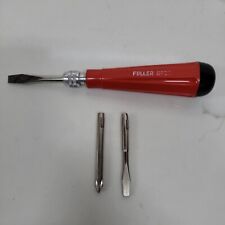Vintage Fuller No. 55 Screwdriver With Interchangable Tips Red Black 7 in picture