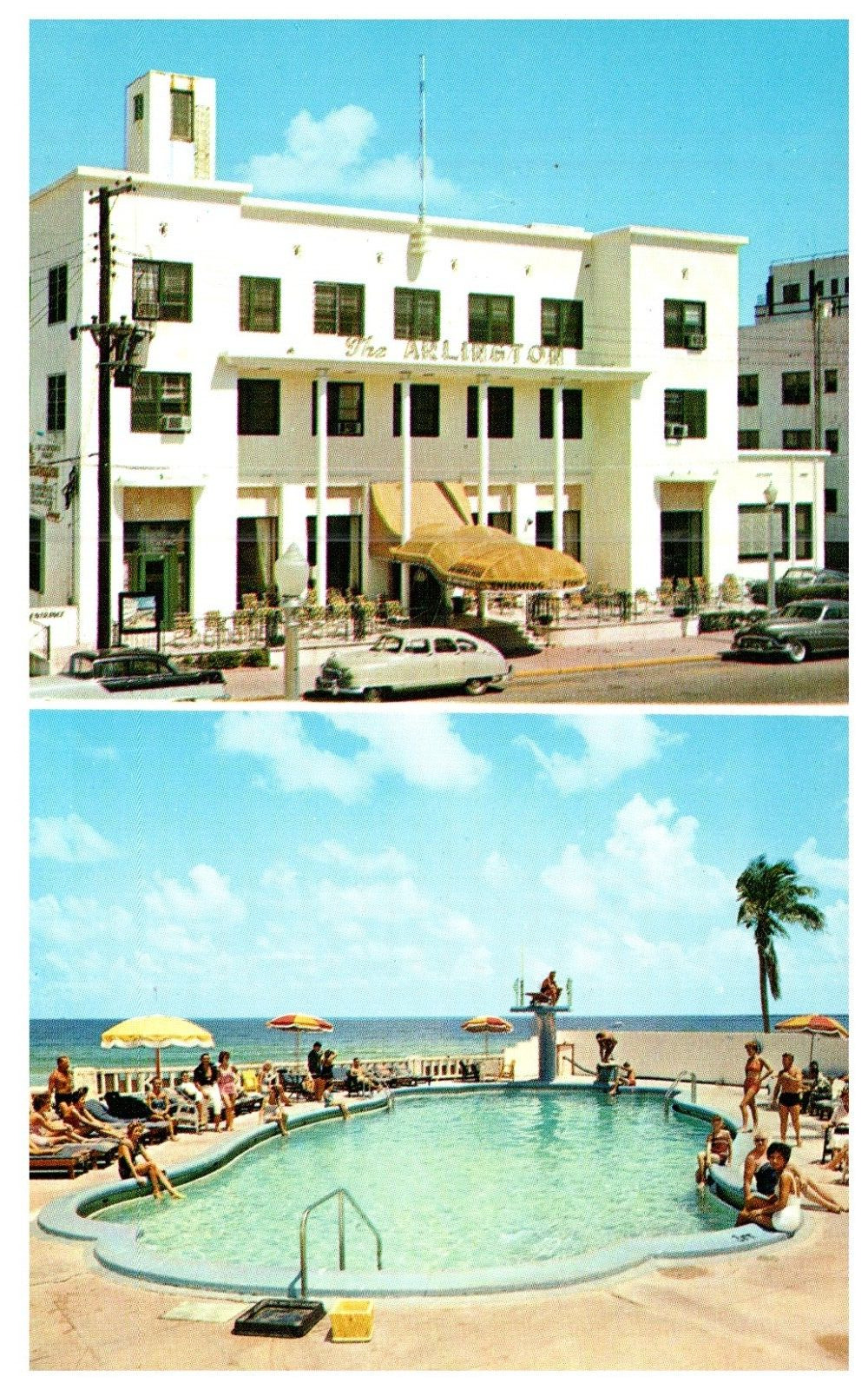 The Arlington Hotel Miami Beach, Florida Ocean Drive Hotel Motel Adv POSTCARD