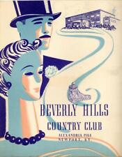 Rare Early 1930s-40s BEVERLY HILLS COUNTRY CLUB MENU Newport Ky. GAMING ERA picture