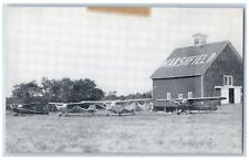 Marshfield Massachusetts Postcard Airport Exterior Building 1940 Vintage Antique picture