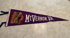 Vintage Mount Vernon Virginia Pennant, As Pictured. picture