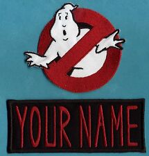 ADULT size Ghostbusters No Ghost 1  & Custom Name Tag Patch Set [iron on style] picture