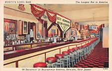 Rusty's Long Bar, Bloomfield Ave., Newark, N.J., Early Linen Postcard, Unused  picture
