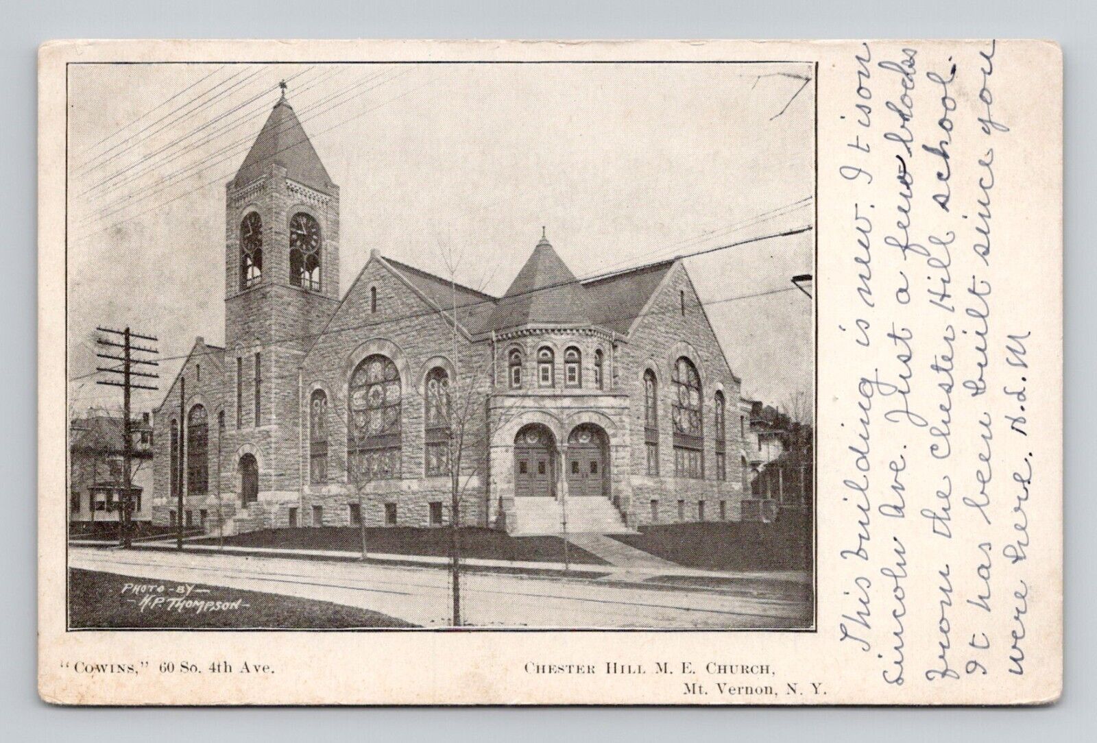 Postcard Chester Hill M.E. Church Mt Vernon New York NY, Antique D10