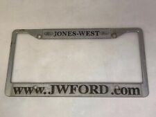 Reno Jones West FORD Dealership Nevada License Plate Frame Metal Embossed picture