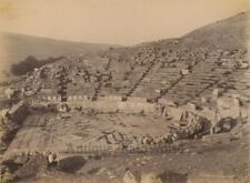 Bacchus Dionysus Theater amphitheater Athens Greece antique albumen photo picture