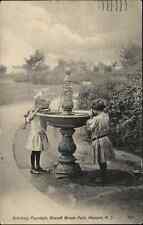 Newark NJ Branch Brook Park Victorian Children Drinking Fountain c1910 Postcard picture