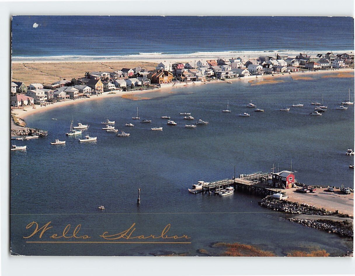 Postcard Wells Harbor, Wells, Maine