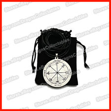 Third pentacle of Saturn King Solomon talisman sigil stainless steel necklace picture