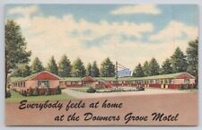 Postcard Downers Grove Motel Downers Grove Illinois picture