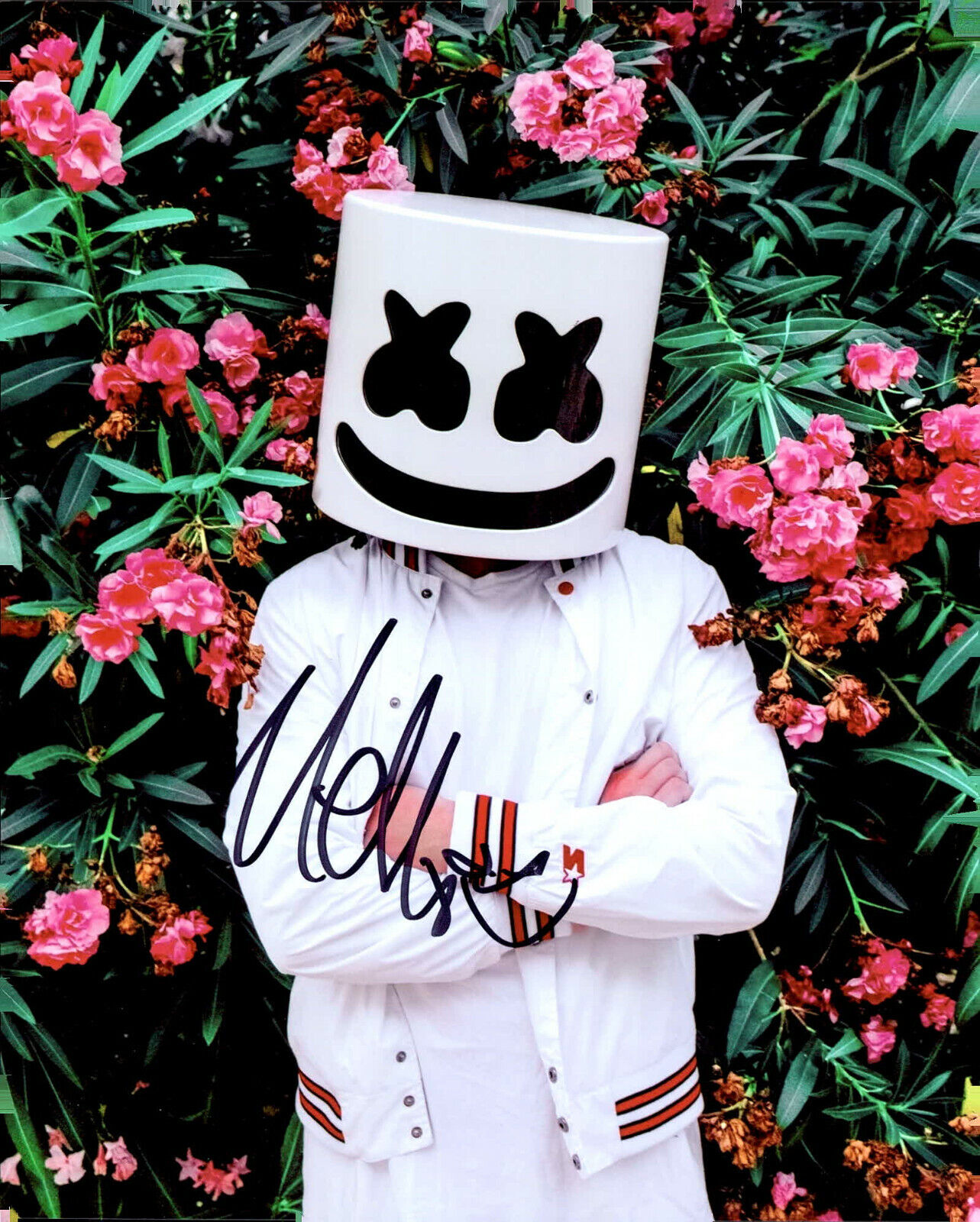 Marshmello (Christopher Comstock) signed 8x10 photo In-person